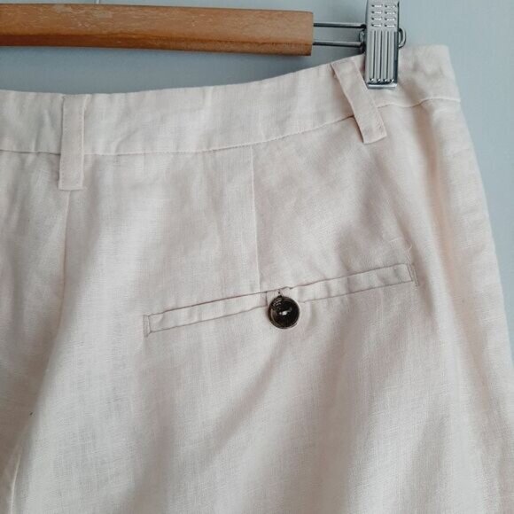 NOA NOA / Janet 100% Linen Straight Leg Regular Fit Dress Pants White Sz 6 - Picture 10 of 15